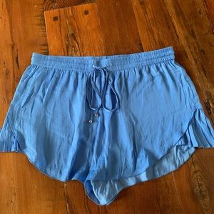 Zara Trafaluc Blue Ruffle Shorts Size L